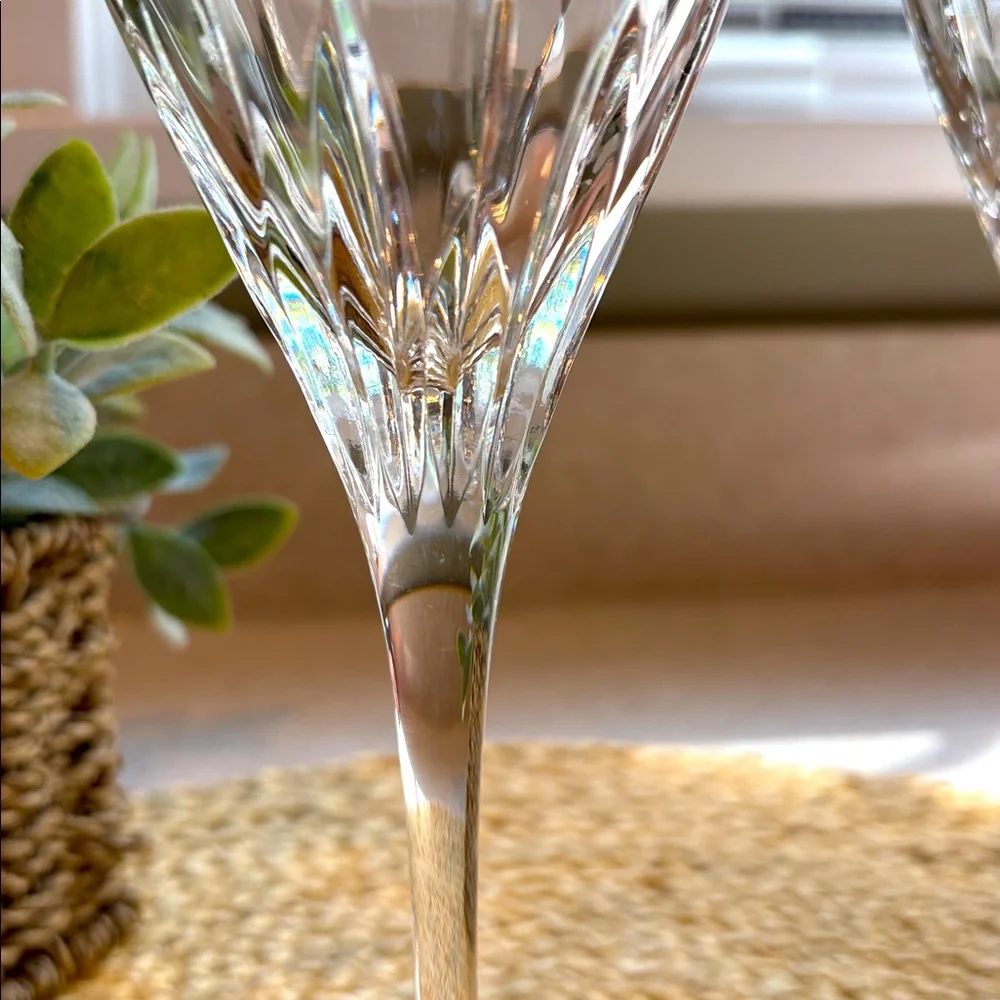 (2) Lenox Water Goblet / Wine Glass - Starfire